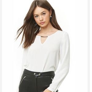 Chiffon Cutout Blouse